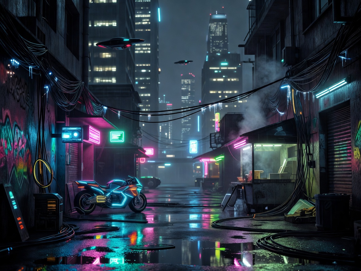 Cyberpunk neon lighting representing Cyberpunk Essentials