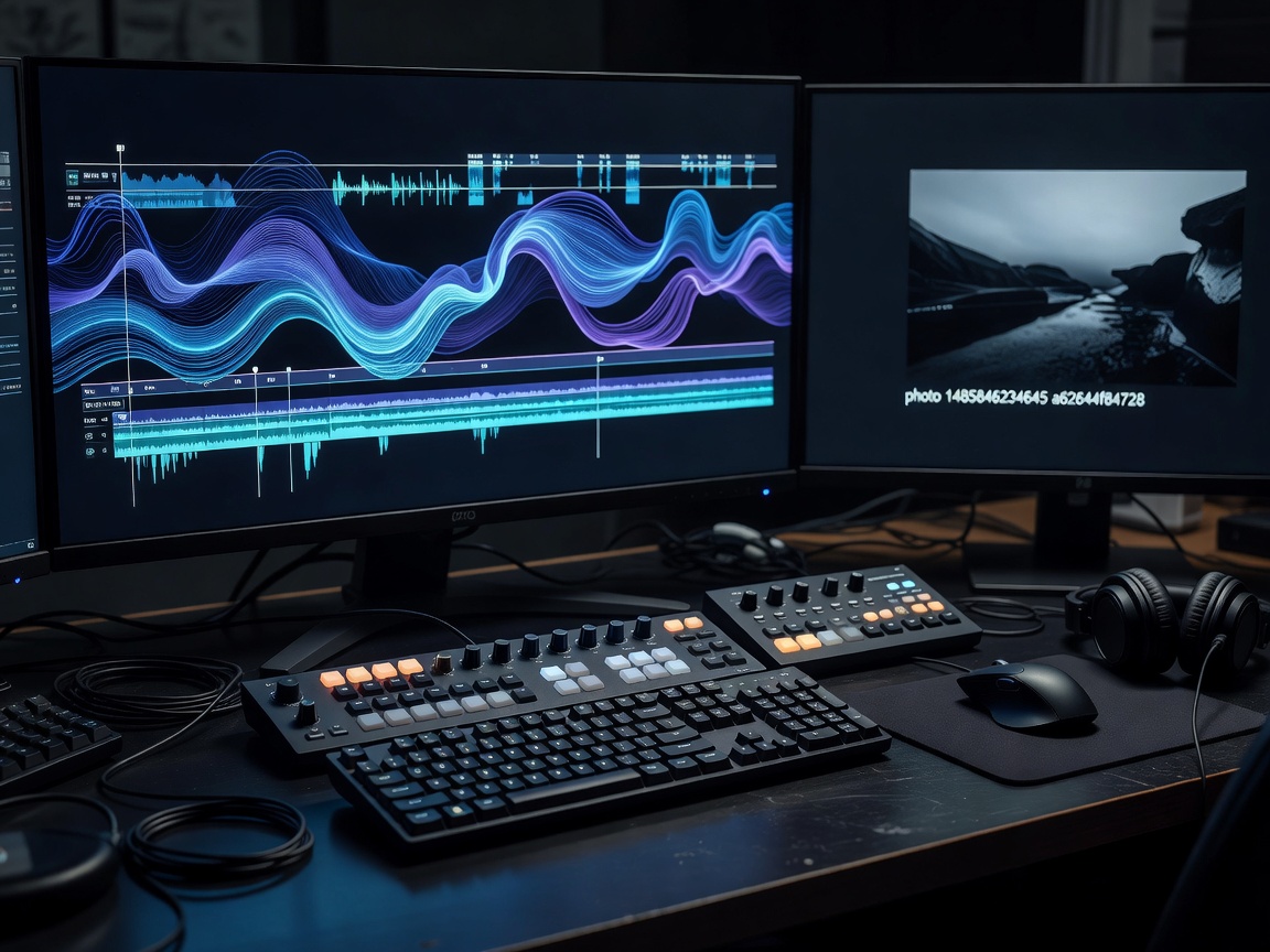 Film editing desk representing AI Cinematic Algorithms